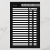 Wekelijkse checklist zwart wit (Voorkant)