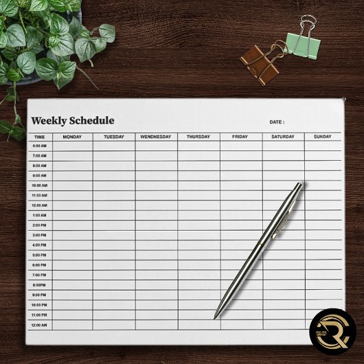 Wekelijkse Dagelijkse Agenda Bureaupanner Notitieblok