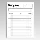 Wekelijkse doelen Notitieblok