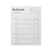 Wekelijkse doelen Notitieblok (Linkerzijde)