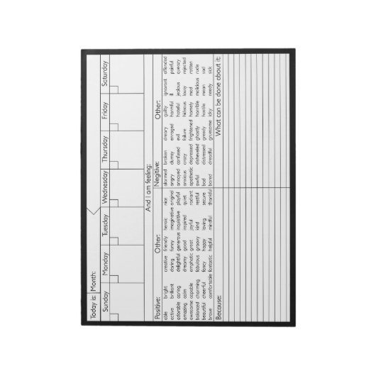 Wekelijkse e-mailkalender - Personaliseren Notitieblok (Linkerzijde)