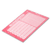 Wekelijkse galerij voor dames notitieblok (Schuin)