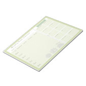 Wekelijkse groene Planner-bloemen Notitieblok (Schuin)