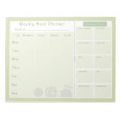 Wekelijkse groene Planner-bloemen Notitieblok (Voorkant)