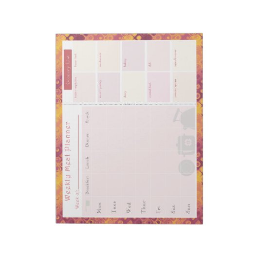 Wekelijkse herfst herfst van de Planner Notitieblok (Linkerzijde)