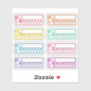 Wekelijkse herinnering aan de vitaminegeneesmiddel sticker