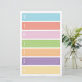 Wekelijkse kalenderbladen briefpapier (Staand voorkant)