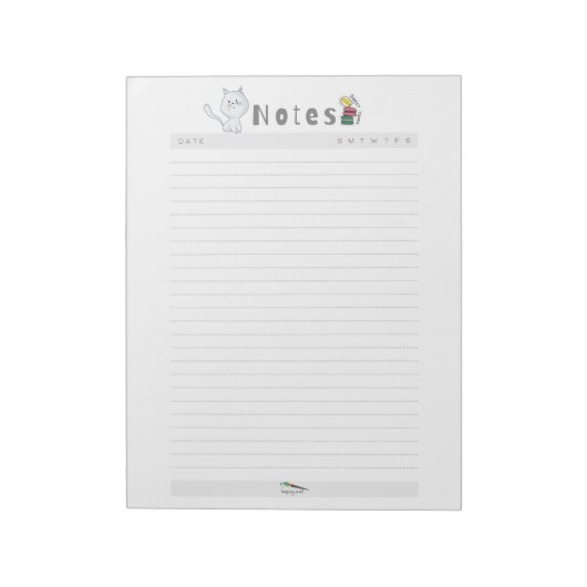 Wekelijkse kat Notespad Notitieblok (Linkerzijde)