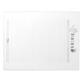 Wekelijkse kat Notespad Notitieblok (Voorkant)