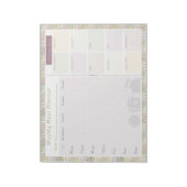 Wekelijkse kleurrijke pannen notitieblok (Linkerzijde)