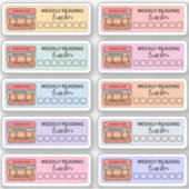 Wekelijkse leesjournaaltracker Boek Planner  Sticker (Voorkant)