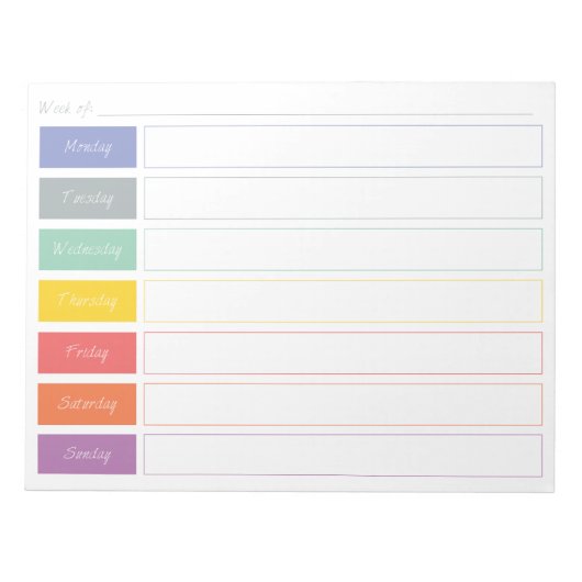Wekelijkse lentespanning voor boogstransportschoen notitieblok (Voorkant)