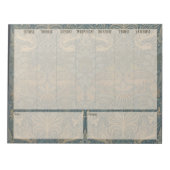 Wekelijkse lijst - William Morris Peacocks en Drag Notitieblok (Voorkant)