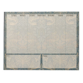 Wekelijkse lijst - William Morris Peacocks en Drag Notitieblok