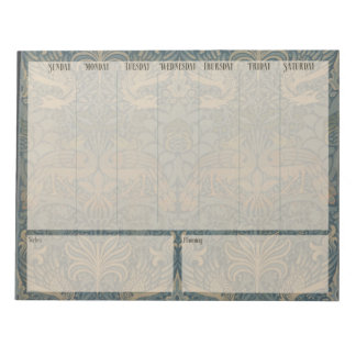 Wekelijkse lijst - William Morris Peacocks en Drag Notitieblok