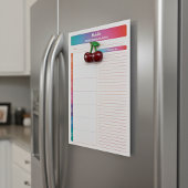 Wekelijkse maaltijd planner boodschappenlijstje ge notitieblok