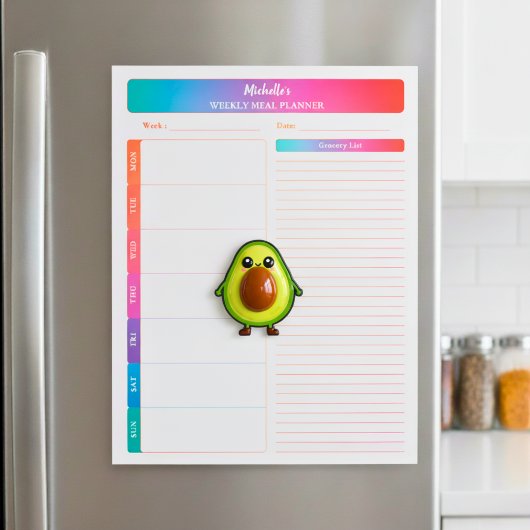 Wekelijkse maaltijd planner boodschappenlijstje ge notitieblok