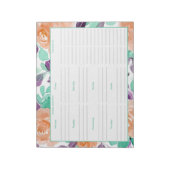 Wekelijkse maaltijdplan en lijst van kruidenierswa notitieblok (Linkerzijde)