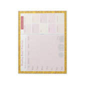 Wekelijkse maaltijdplanerzomermuziek notitieblok (Linkerzijde)