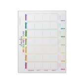 wekelijkse maaltijdplankaansluiting notitieblok (Linkerzijde)