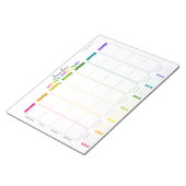 wekelijkse maaltijdplankaansluiting notitieblok (Schuin)