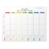  wekelijkse maaltijdplankaansluiting notitieblok (Voorkant)
