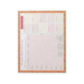 Wekelijkse maaltijdplankzomerkat notitieblok (Linkerzijde)