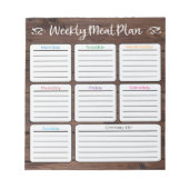 Wekelijkse maaltijdplanner - donkerbruin notitieblok (Voorkant)