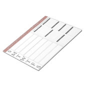 Wekelijkse maaltijdplanner- en basislijst notitieblok (Schuin)