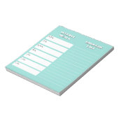 Wekelijkse Maaltijdplanner en Boodschappenlijst No Notitieblok (Linkerzijde)