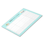 Wekelijkse Maaltijdplanner Gezonde Eetroutine Notitieblok (Schuin)