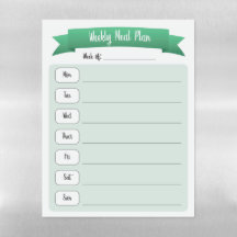 Wekelijkse maaltijdplanner - Groen