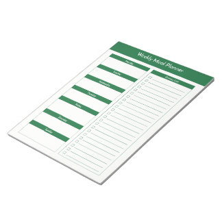 Wekelijkse maaltijdplanner - Hunter Green Notitieblok