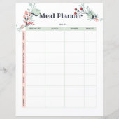 Wekelijkse maaltijdplanner in Cute Floral Style (Voorkant)