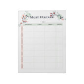 Wekelijkse maaltijdplanner in Cute Floral Style Notitieblok (Linkerzijde)