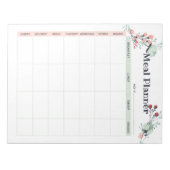 Wekelijkse maaltijdplanner in Cute Floral Style Notitieblok (Voorkant)