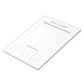 Wekelijkse maaltijdplanner Kruidenier Winkelen Sch Notitieblok (Schuin)