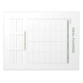 Wekelijkse maaltijdplanner Kruidenier Winkelen Sch Notitieblok (Voorkant)