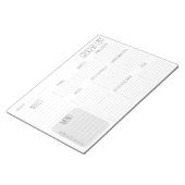 Wekelijkse maaltijdplanner Kruidenierslijst Notitieblok (Schuin)