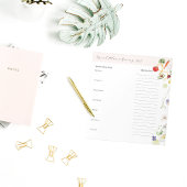 Wekelijkse maaltijdplanner met basislijst notitieblok