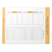 Wekelijkse maaltijdplanner Neutrale kleuren Notitieblok (Voorkant)