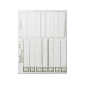 Wekelijkse maaltijdplanner notitieblok (Linkerzijde)