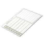 Wekelijkse maaltijdplanner notitieblok (Schuin)