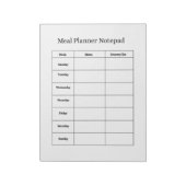 Wekelijkse Maaltijdplanner Notitieblok (Linkerzijde)