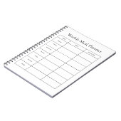 Wekelijkse Maaltijdplanner Notitieboek (Linkerzijde)