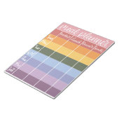 Wekelijkse maaltijdplanner - Regenboog - Notitieblok (Schuin)