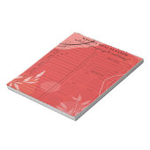 Wekelijkse maaltijdplanner: vereenvoudig uw boodsc notitieblok (Linkerzijde)