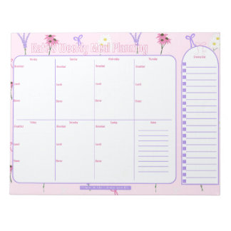  wekelijkse maaltijdplanner | Wildflowers&Bows Notitieblok