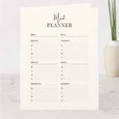 Wekelijkse maaltijdplanner + winkellijst Kaart dow (Voorkant)