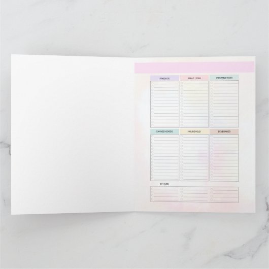 Wekelijkse maaltijdplanner + winkellijst Kaart dow (Binnen)